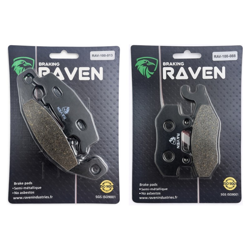 2 Kit plaquettes frein Suzuki DR 800 Big  Av et Ar 013-088 -  - Raven 103-289