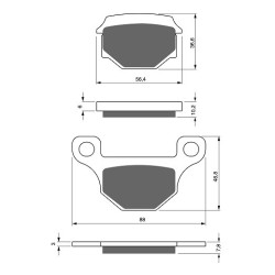 2 Kit plaquettes frein Keeway Speed 125  Av et Ar Nc -  - Raven 101-289
