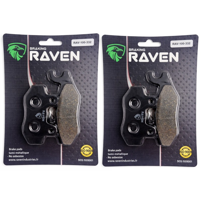 2 Kit plaquettes frein Keeway Silverblade 125  Av et Ar 332X2 -  - Raven 101-332