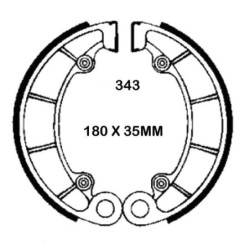 Machoire de frein Honda TRX 500 Foreman  Arrière 431A2-MJ1-006 - EBC H343 - Raven 110-343