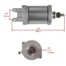 Démarreur Motos Yamaha XT 600  3SX-81890-00-00 - Raven Industries RAV-160-033