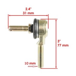 Paire de rotules de direction Quads Kawasaki KEF 300 Lakota  39112-1085 - Raven Industries RAV-540-100