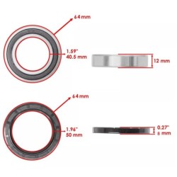 Kit roulement moyeu arrière Quads Yamaha YFZ 450  Nc - Raven Industries RAV-610-001