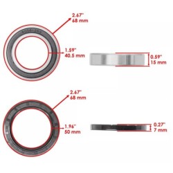 Kit roulement moyeu arrière Quads Suzuki LT-E 230 QuadRunner  Nc - Raven Industries RAV-610-005