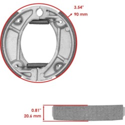 Machoire de frein Honda Wallaroo 50  Avant 431A2-GE1-670 -  - Raven 110-110
