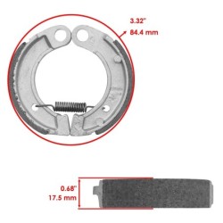 Machoire de frein Suzuki DR-Z 50  Av Ga et Av Dr 54400-14870 -  - Raven 110-111