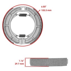 Machoire de frein Suzuki GN 400  Arrière 64410-44800 -  - Raven 110-120