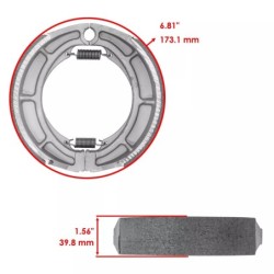 Machoire de frein Suzuki LT-E 250 QuadRunner  Arrière 64410-24501 -  - Raven 110-123