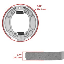 Machoire de frein Honda PCX 160  Arrière 06430-GFM-970 -  - Raven 110-134