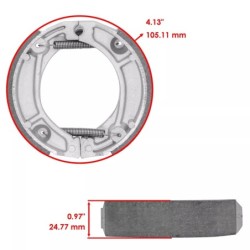 Machoire de frein Honda NSR 50  Arrière 431A2-365-671 -  - Raven 110-136