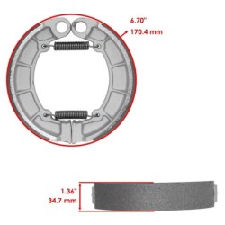 Machoire de frein Kawasaki KVF 300 Prairie  Arrière 41048-1127 -  - Raven 110-143
