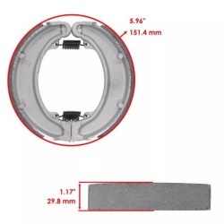 Machoire de frein Honda ATC 250  Arrière 431A0-HC4-670 -  - Raven 110-145