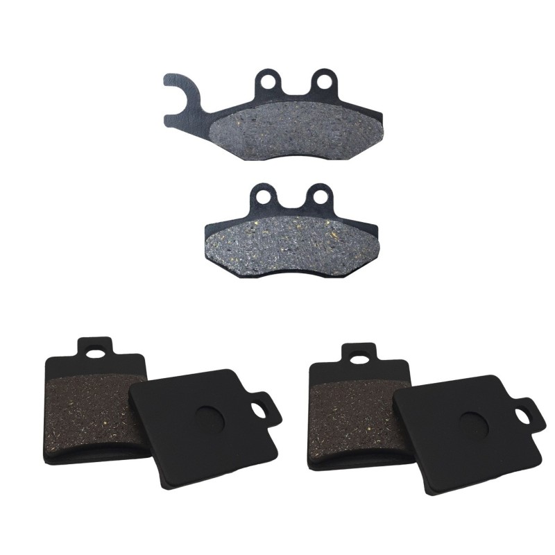 3 Kit plaquettes frein Piaggio MP3 400  Av Ga, Dr et Ar 293-137X2 -  - Raven 104-114