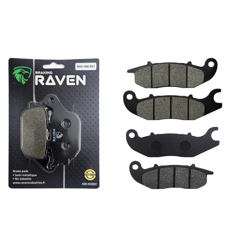 3 Kit plaquettes frein Honda XL 750 Transalp  Av Ga, Dr et Ar 021-210-278 -  - Raven 104-263