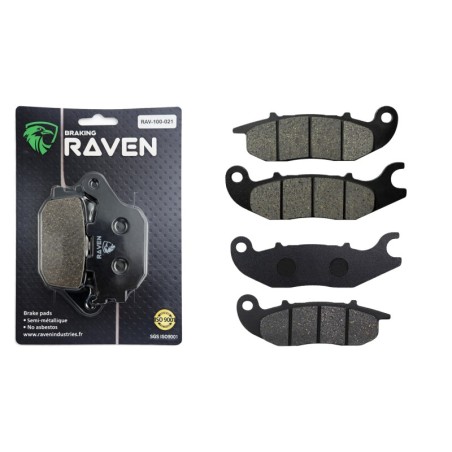 3 Kit plaquettes frein Honda XL 750 Transalp  Av Ga, Dr et Ar 021-210-278 -  - Raven 104-263