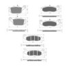 3 Kit plaquettes frein Honda XL 750 Transalp  Av Ga, Dr et Ar 021-210-278 -  - Raven 104-263