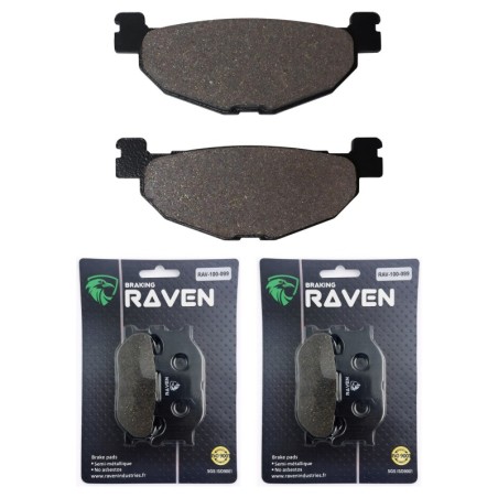 3 Kit plaquettes frein Yamaha Majesty 400  Av Ga, Dr et Ar 268-099X2 -  - Raven 104-274