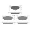 3 Kit plaquettes frein Yamaha Majesty 400  Av Ga, Dr et Ar 268-099X2 -  - Raven 104-274