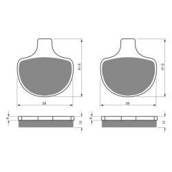 2 Kit plaquettes frein Harley-davidson Fxr Low Rider Convertible FXRS CONV Av Ga et Dr 057X2 - EBC FA94 - Raven 101-057