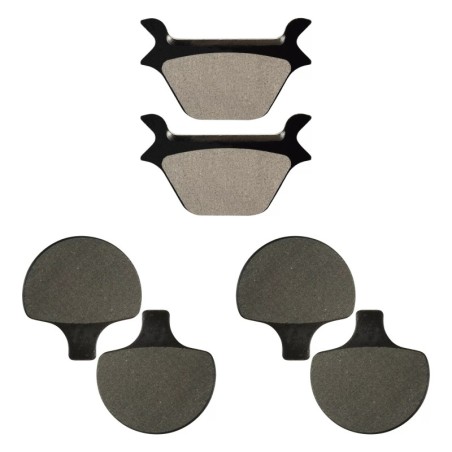 3 Kit plaquettes frein Harley-davidson Fxr Low Rider Convertible FXRS CONV Av Ga, Dr et Ar 056-057X2 - EBC FA200 et FA94 - Raven