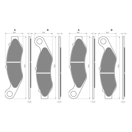 2 Kit plaquettes frein Harley-davidson Trike Tri Glide Ultra FLHTCUTG Av Ga et Dr 352X2 - EBC FA94 - Raven 101-352