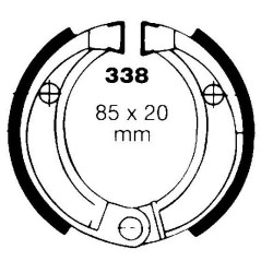 Machoire de frein Polaris Sportsman 110  Av Ga ou Av Dr 0450422 - EBC H338 - Raven 110-338