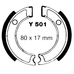 Machoire de frein Yamaha Jog 50 CG Avant 2E9-W2535-00-00 - EBC H501 - Raven 110-501