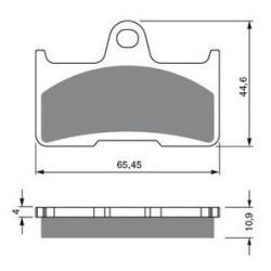 Plaquettes de frein arrière Pour Quadzilla Z6  de 2010 à 2013