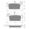 Plaquettes de frein Arrière Pour Tm MX 250 F de 2001 à 2004