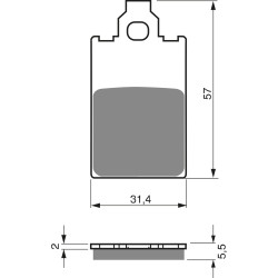 Plaquettes de frein Avant Pour Aprilia Climber 240  de 1989 à 1990