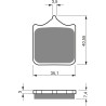 Plaquettes de frein Av Ga ou Av Dr Pour Benelli Cafe Racer 899  de 2010 à Nc