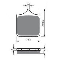 2 Kit plaquettes frein Av Ga et Av Dr Pour Aprilia RSV 1000 Mille  de 2001 à 2008