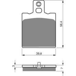 Plaquettes de frein Arrière Pour Atk ES 350  de 1991 à 1992