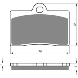 Brake Pads Front Left or Front Right For Bimota YB4 750  from 1989 to Nc