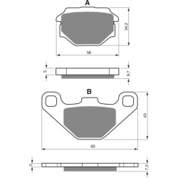 Brake Pads Rear For Fantic Big Wheel 50  from 1993 to Nc