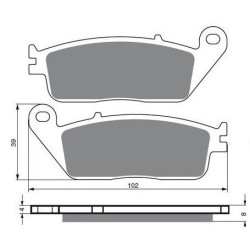 2 Kit plaquettes frein Av Ga et Av Dr Pour Suzuki GSX 400 Impulse de 1994 à 1996