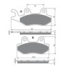 Plaquettes de frein arrière Pour Aeon Crossland 400 2x4 4x4 de 2012 à 2015