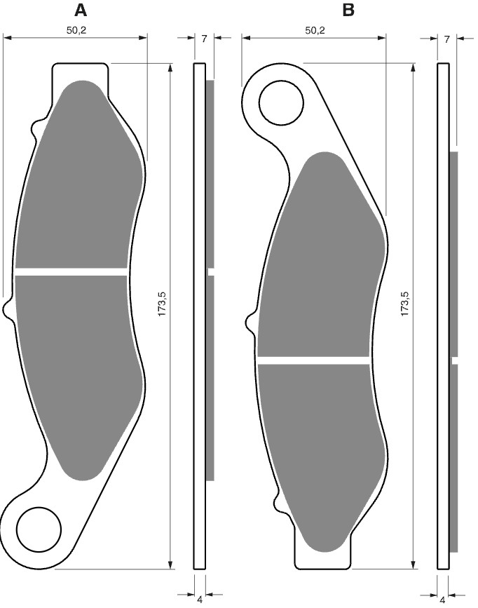 Plaquettes de frein Raven RAV-100-352 Harley-davidson Trike Tri Glide Ultra Av Ga ou Drtitle=Forme et couleur