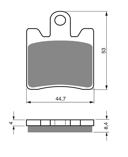 2 Kit plaquettes frein Raven RAV-101-147 Sym GT 500 Av Ga et Drtitle=Forme et couleur