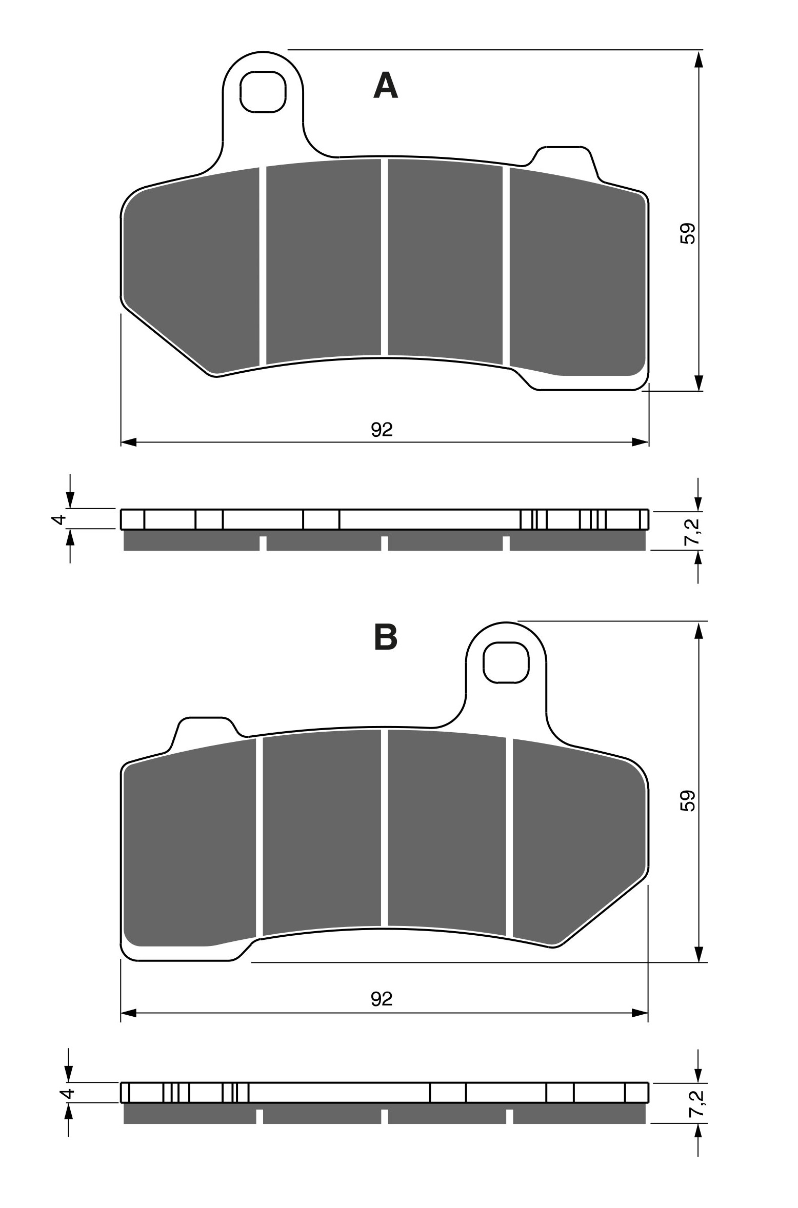 Plaquettes De Frein Arrière TARAZON Pour Harley Electra Glide Ultra Classic 1986-1999 Et Road King 1994-1999