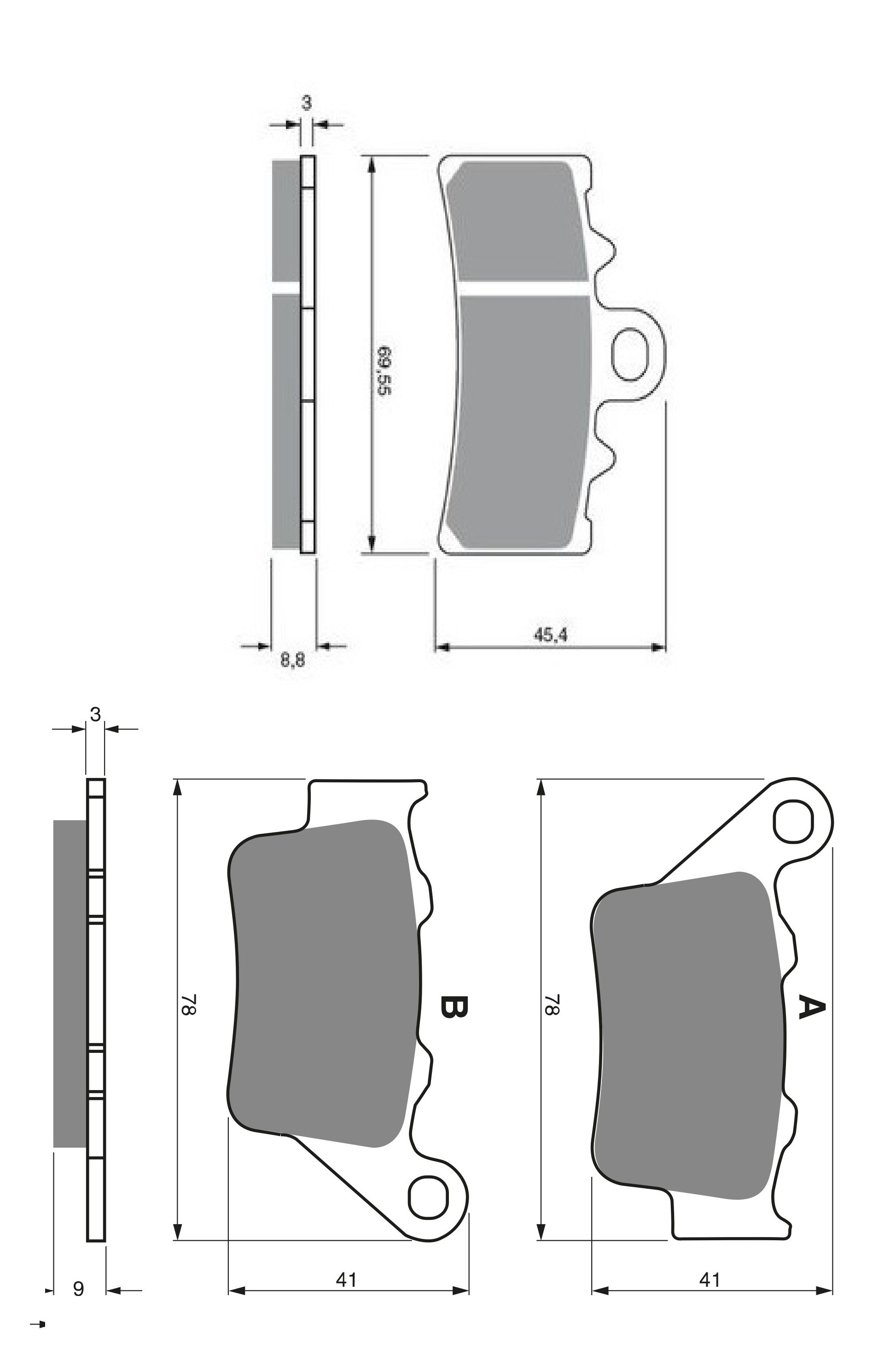 2 Kit plaquettes frein Raven RAV-103-014 Ktm Duke 390 Avant et Arrièretitle=Forme et couleur