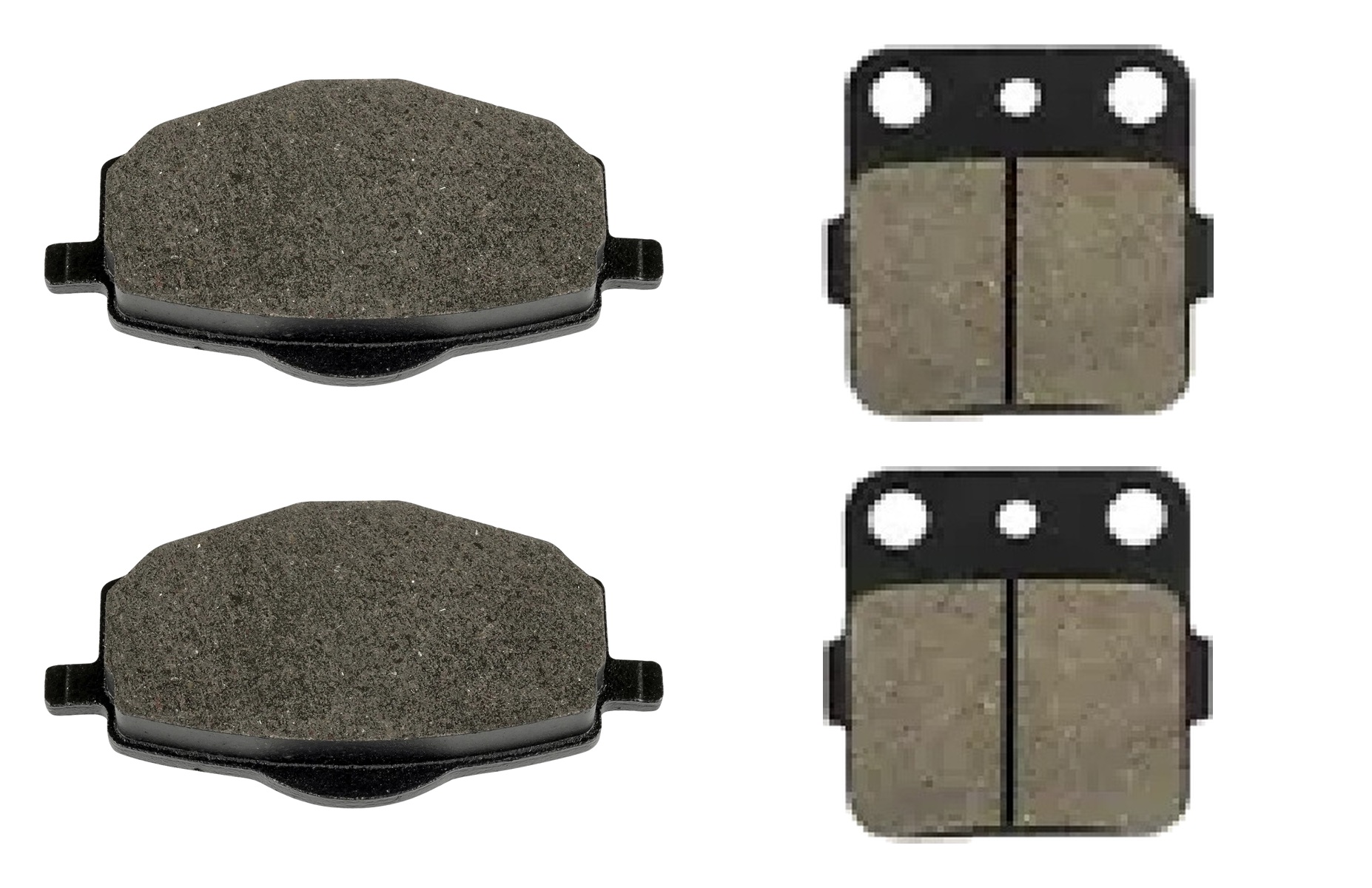 2 Kit plaquettes frein Raven RAV-103-284 Yamaha Warrior 350 Avant et Arrièretitle=Forme et couleur