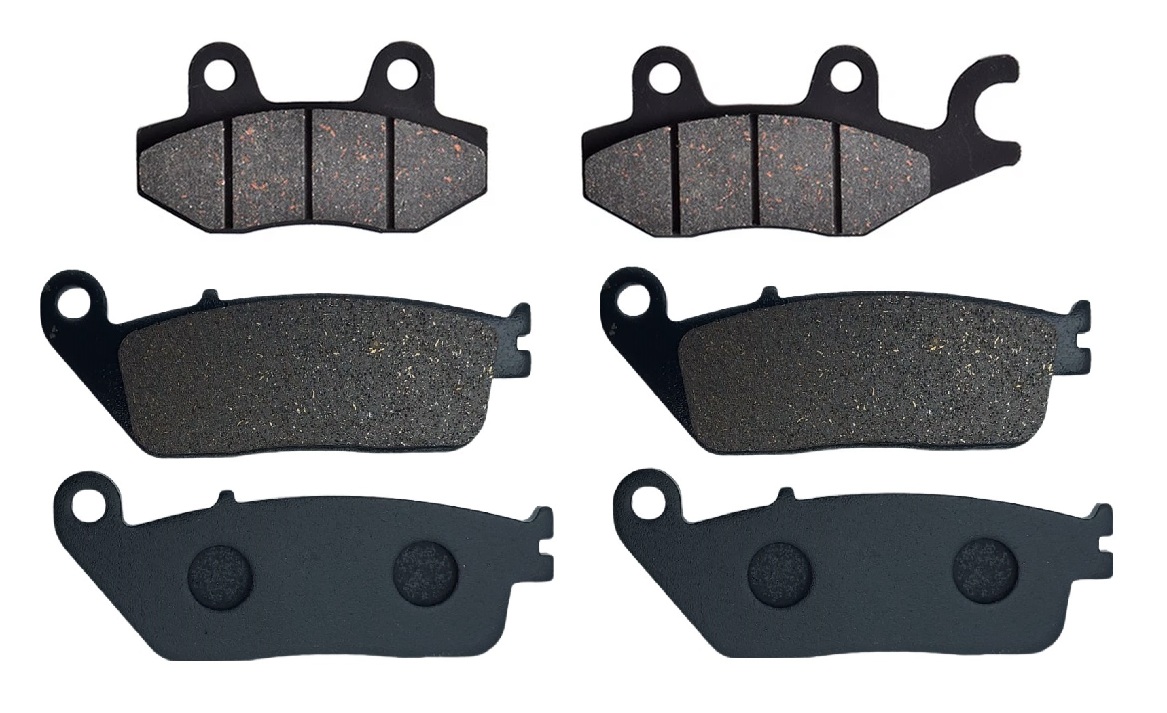 3 Kit plaquettes frein Raven RAV-104-042 Kymco Grand Dink 125 Av G, Av D et Artitle=Forme et couleur