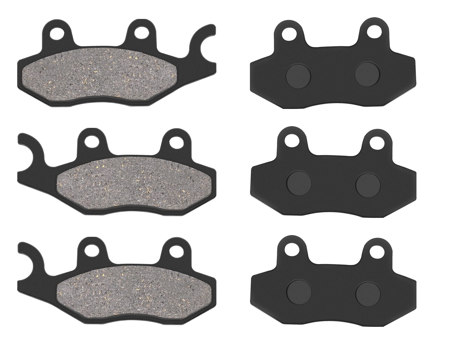 3 Kit plaquettes frein Raven RAV-104-122 Can-am Commander 800 Av G, Av D et Artitle=Forme et couleur