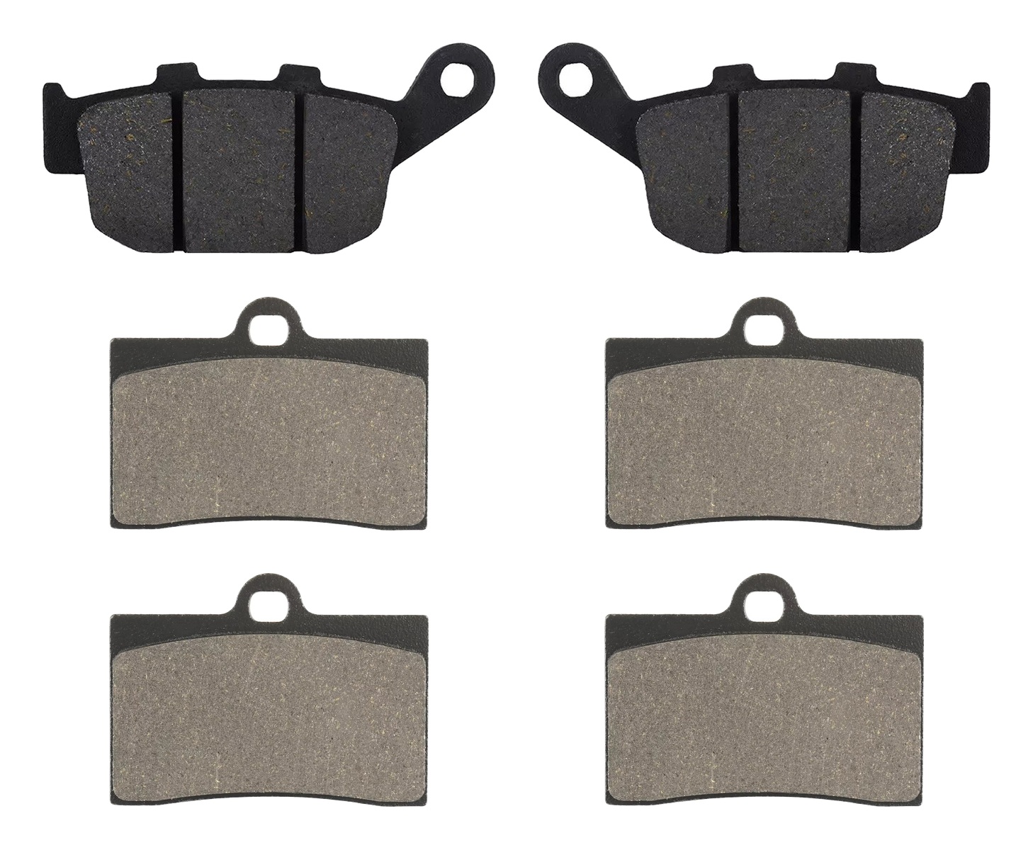 3 Kit plaquettes frein Raven RAV-104-152 Moto-guzzi Quota 1000 Av G, Av D et Artitle=Forme et couleur