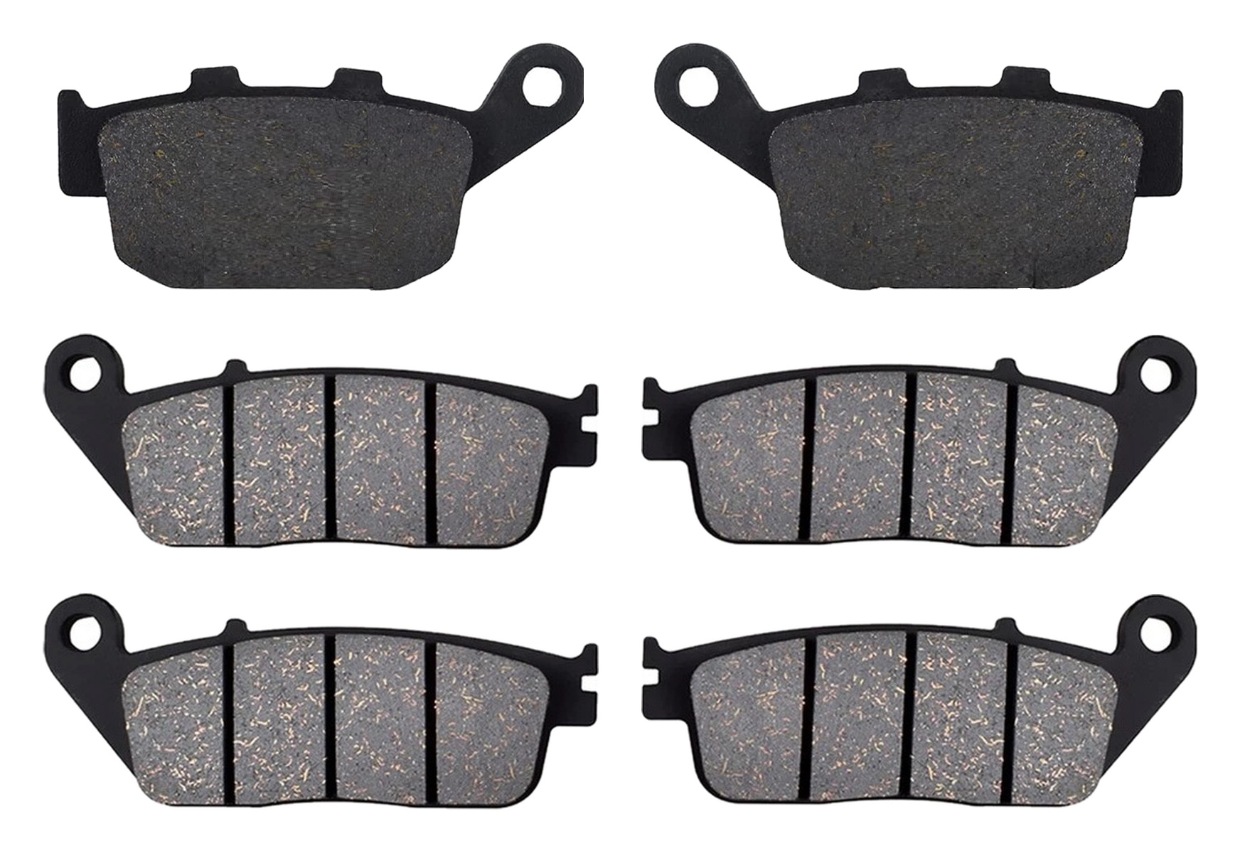 3 Kit plaquettes frein Raven RAV-104-162 Suzuki GSX 250R Av G, Av D et Artitle=Forme et couleur