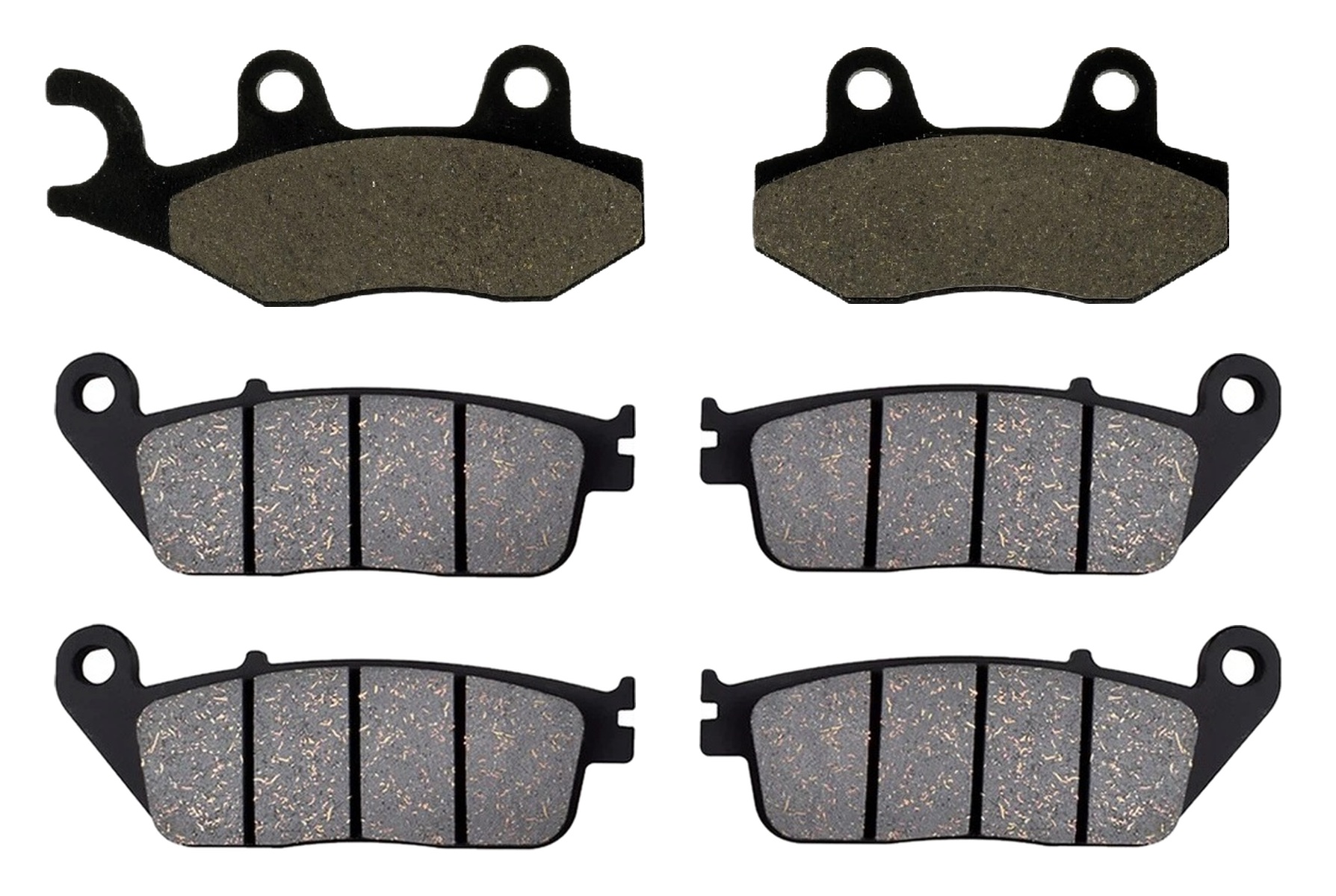3 Kit plaquettes frein Raven RAV-104-163 Peugeot Geopolis 500 Av G, Av D et Artitle=Forme et couleur
