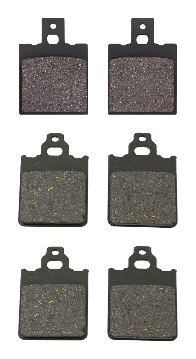 3 Kit plaquettes frein Raven RAV-104-174 Gilera NGR 250 Av G, Av D et Artitle=Forme et couleur