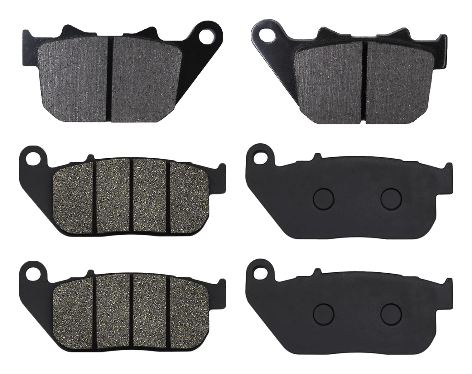 3 Kit plaquettes frein Raven RAV-104-225 Harley-davidson Sportster 883 Roadster Av G, Av D et Artitle=Forme et couleur