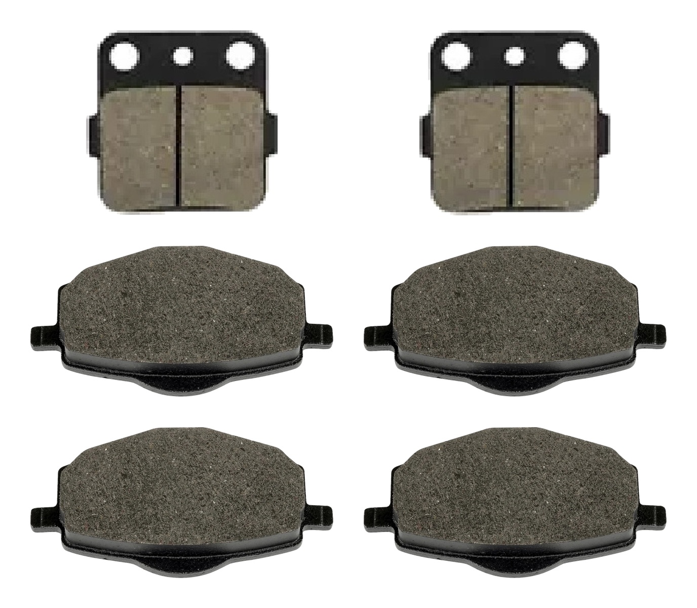 3 Kit plaquettes frein Raven RAV-104-257 Yamaha Banshee 350 Av G, Av D et Artitle=Forme et couleur